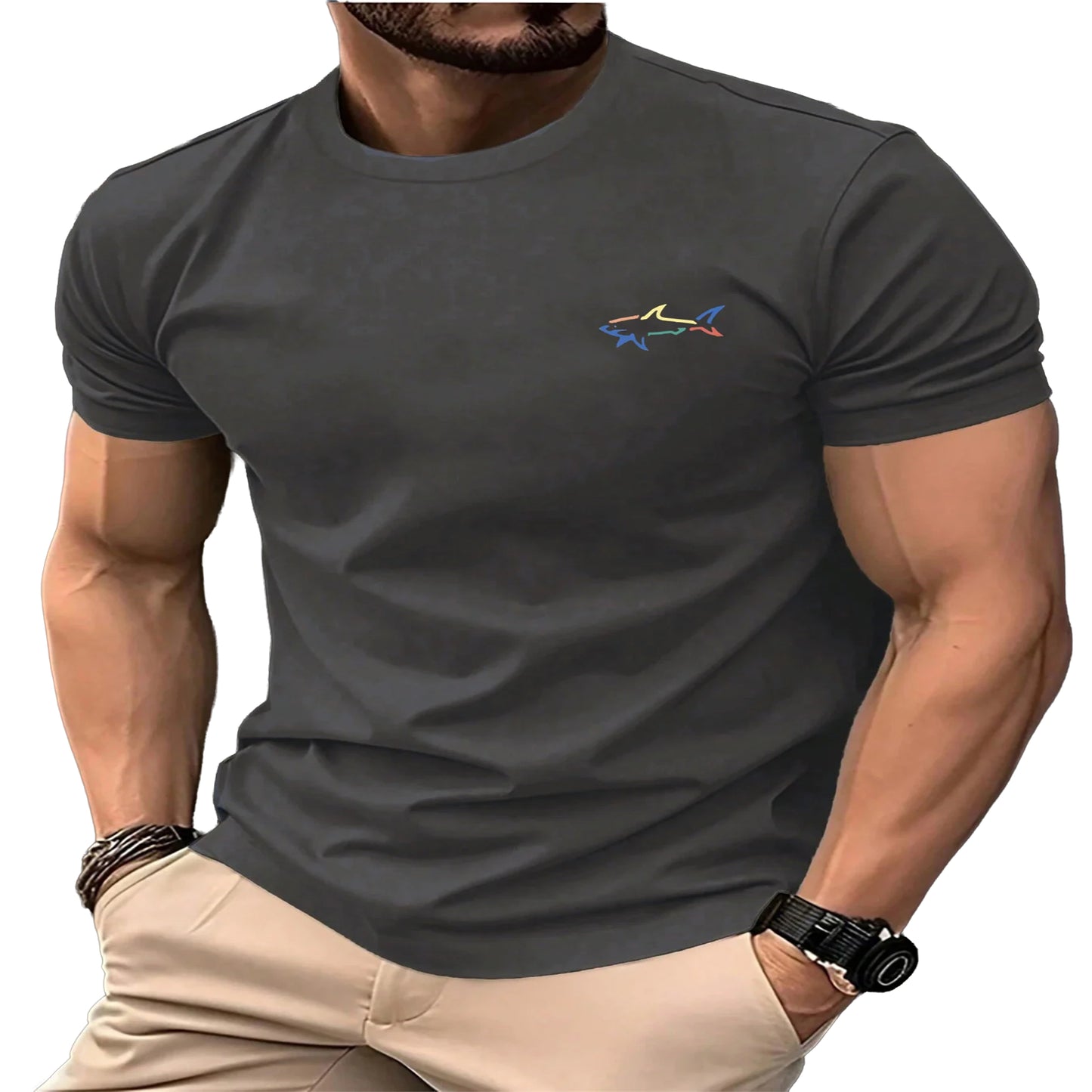 T-shirt requin outline